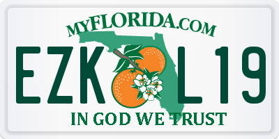 FL license plate EZKL19