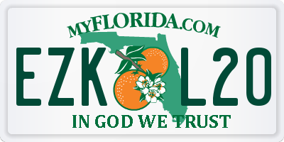 FL license plate EZKL20