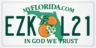 FL license plate EZKL21