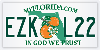 FL license plate EZKL22