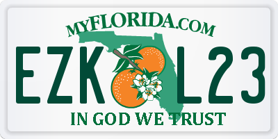 FL license plate EZKL23