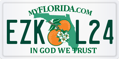 FL license plate EZKL24