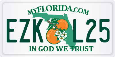 FL license plate EZKL25