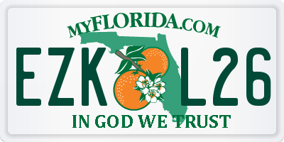 FL license plate EZKL26