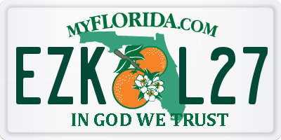 FL license plate EZKL27