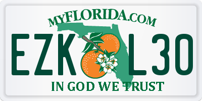 FL license plate EZKL30