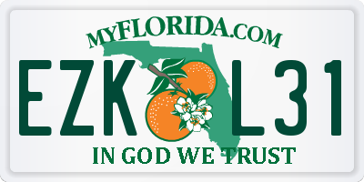 FL license plate EZKL31