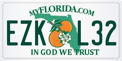 FL license plate EZKL32