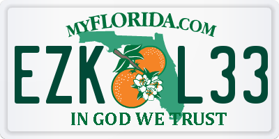 FL license plate EZKL33