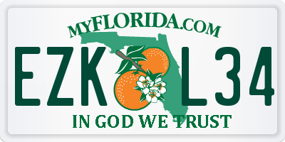 FL license plate EZKL34