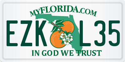 FL license plate EZKL35