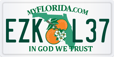 FL license plate EZKL37