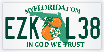 FL license plate EZKL38