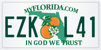 FL license plate EZKL41