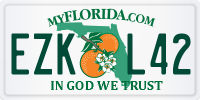 FL license plate EZKL42