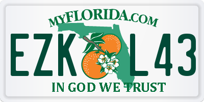 FL license plate EZKL43