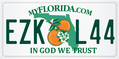 FL license plate EZKL44