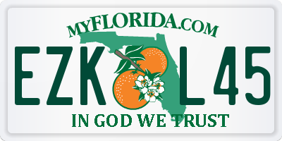 FL license plate EZKL45