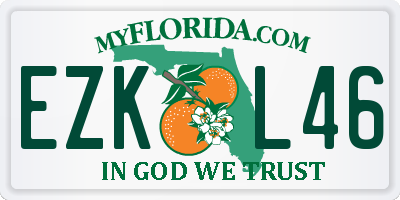 FL license plate EZKL46