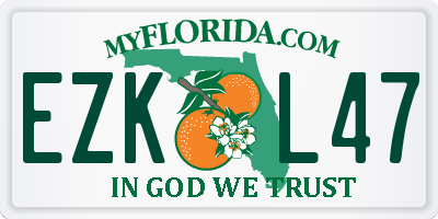 FL license plate EZKL47