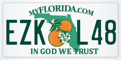 FL license plate EZKL48