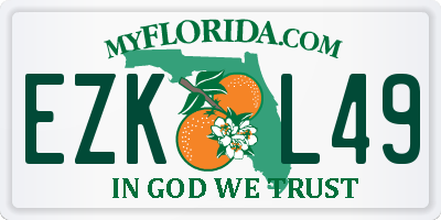 FL license plate EZKL49