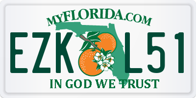 FL license plate EZKL51