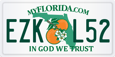 FL license plate EZKL52