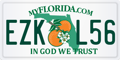 FL license plate EZKL56