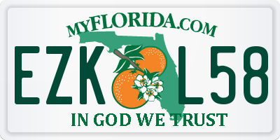 FL license plate EZKL58