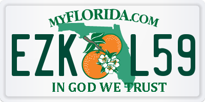 FL license plate EZKL59