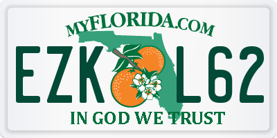 FL license plate EZKL62