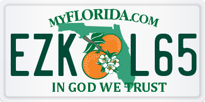 FL license plate EZKL65