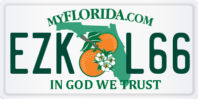 FL license plate EZKL66