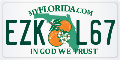 FL license plate EZKL67