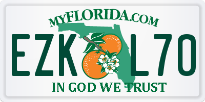 FL license plate EZKL70