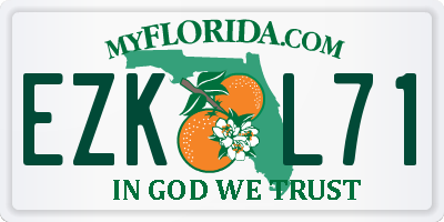 FL license plate EZKL71