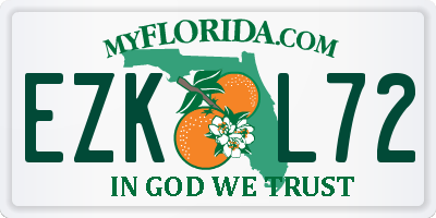 FL license plate EZKL72