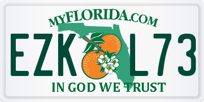 FL license plate EZKL73