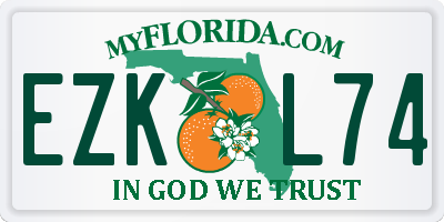 FL license plate EZKL74