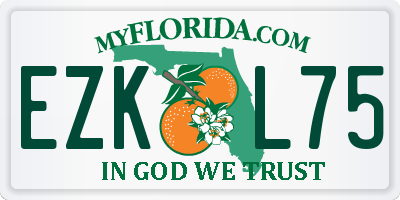 FL license plate EZKL75