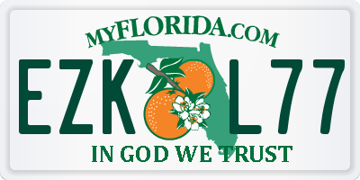 FL license plate EZKL77