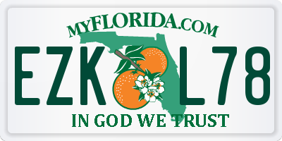 FL license plate EZKL78