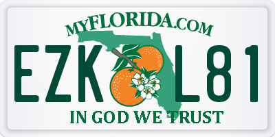 FL license plate EZKL81