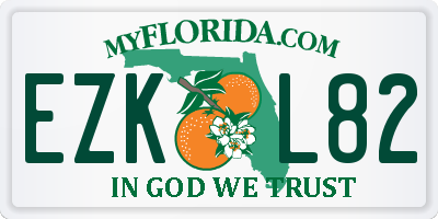 FL license plate EZKL82