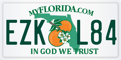 FL license plate EZKL84