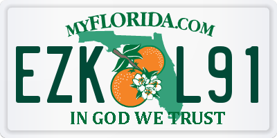 FL license plate EZKL91