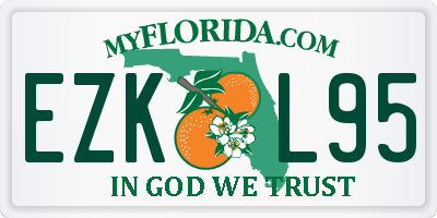 FL license plate EZKL95