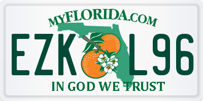 FL license plate EZKL96