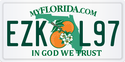 FL license plate EZKL97